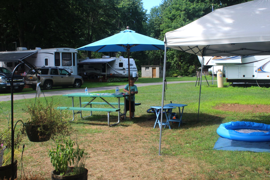 Picnic tables